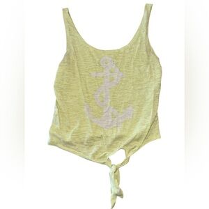 Roxy Yellow Sleeveless Anchor Tank Top S
